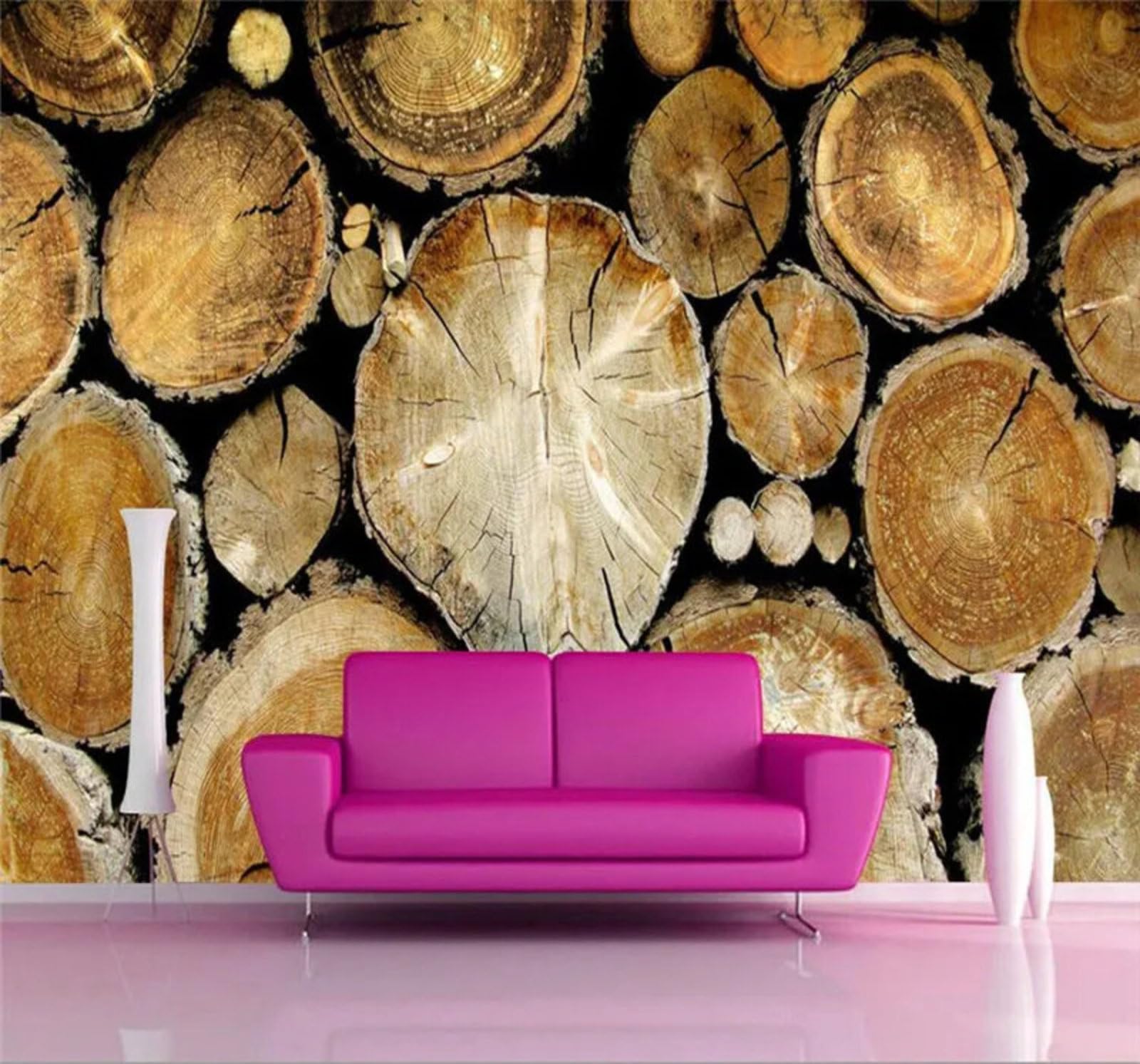 Wallpaper-3D-Xlm 430Cm×300Cm(B×H) Minimalist Vintage Three Dimensional Wood Grain Unique 3D Wallpaper Easy Install Feature Office Living Room Sofa Bedroom Tv Background Wall Decoration-430Cm×300Cm