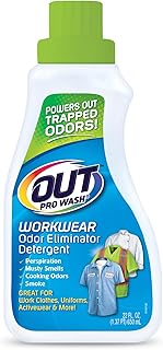 OUT ProWash Workwear Odor Eliminator, Laundry Detergent for Work Clothes and Uniforms, Active Wear, Towels, Pets, and Stai...