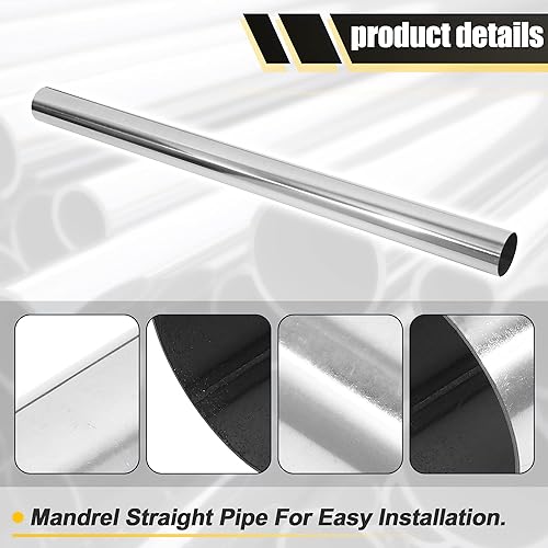 Miniatura 120 de X AUTOHAUX Straight 4" OD 35" Length DIY Custom Mandrel Exhaust Pipe 4 Inch Tube Pipe T304 Stainless Steel Universal Fit