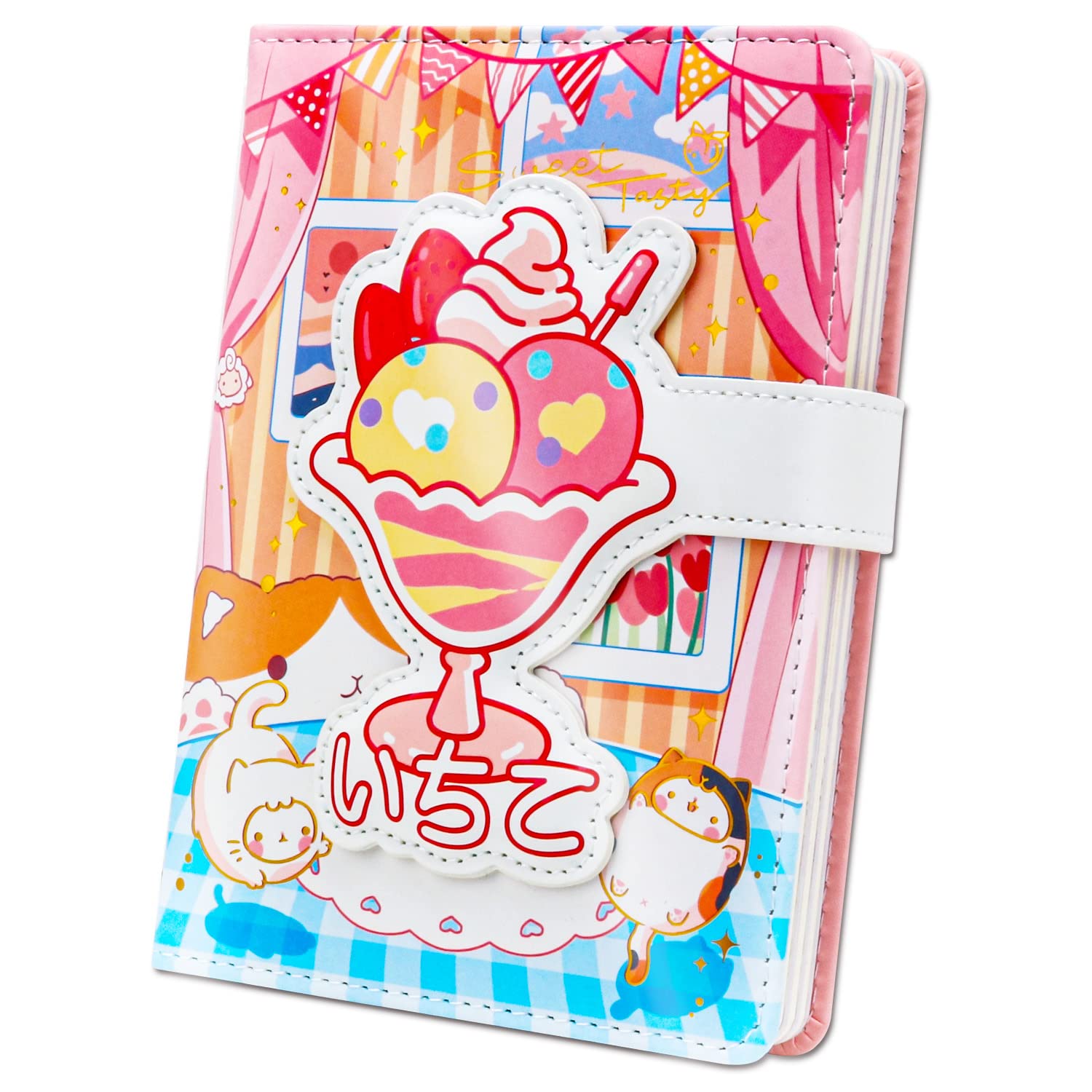 Travel Journal for Kids, Graph Paper Notebook, Weekly Planner, To Do List Notepad, Sweet Tasty Series Diary 224 Pages (A5-Orange)