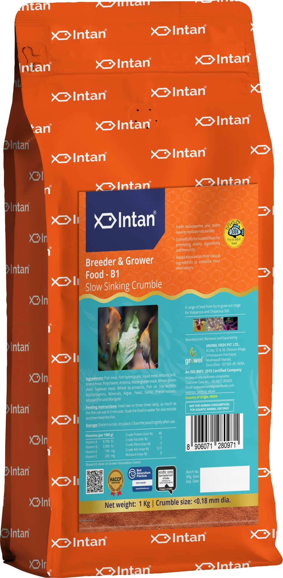 Aquatic Intan Breeder & Grower Food B1 Slow Sinking Crumble | Large Pack 1000 Gram, | Crumble Size < 1.8 mm Dia (B0CSW6KQGZ) Amazon Price History, Amazon Price Tracker