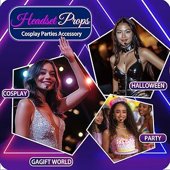 Cosplay Props Headphones, Fake Headset, White Earphone Photography Props, Fasion Decoration For Halloween Birthday Party Supplies