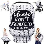 Metplus Breathable Car Seat Cover for Babies, Stretchy Nursing Cover for Breastfeeding, Multi Use Newborn Carrier/Stroller/Shopping Cart, Girl Boy Stroller Cover Gift