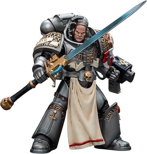 Vista 12 de JOYTOY Warhammer - Figura de acción 40K de caballeros grises de ataque, caballero gris con Psycannon colección de anime, modelo 1/18 de Navidad