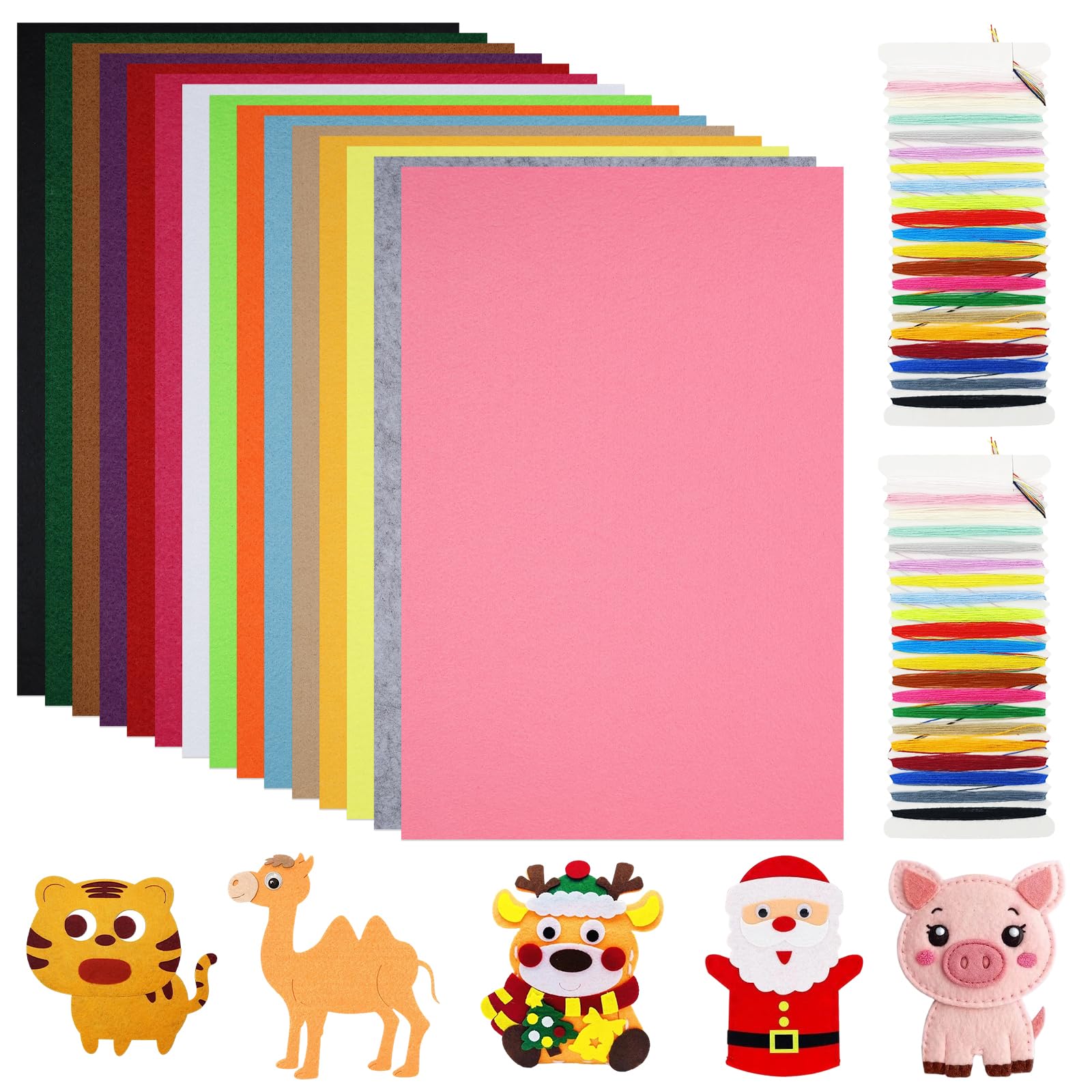 10 Fogli Di Feltro Colorato 20x30 Cm - Morbidi Tessuti Non Tessuti Per Fai Da Te, Cucito Creativo E Decorazioni Natalizie Per Bambini