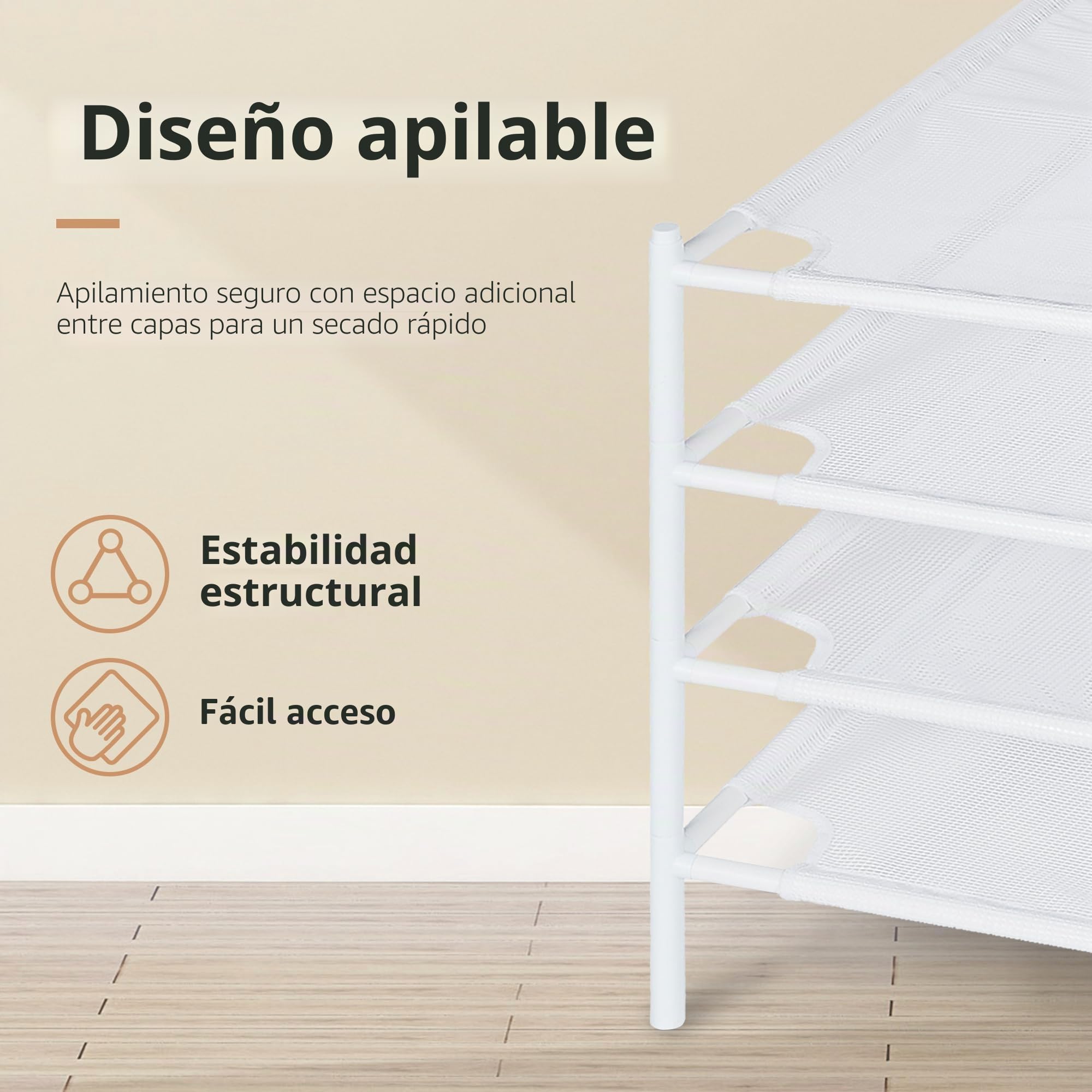 STORAGE MANIAC Estante de Secado de suéteres, Estante de Malla para secar Ropa, Estante de Secado de Ropa apilable, Secadora Plana para Prendas delicadas, Estante seco portátil para Interiores o