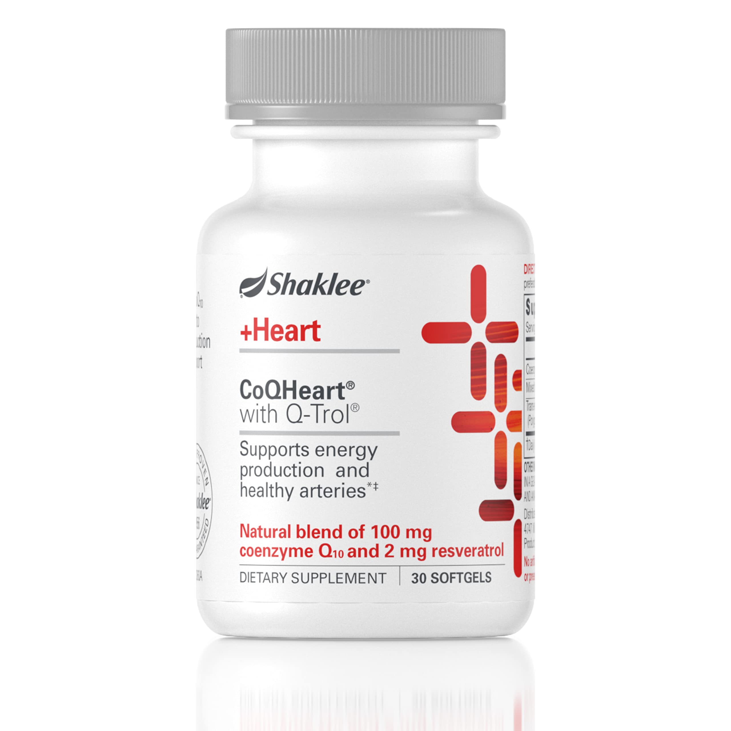 Buy Shaklee CoQHeart with QTrol COQ10, TransResveratrol, and