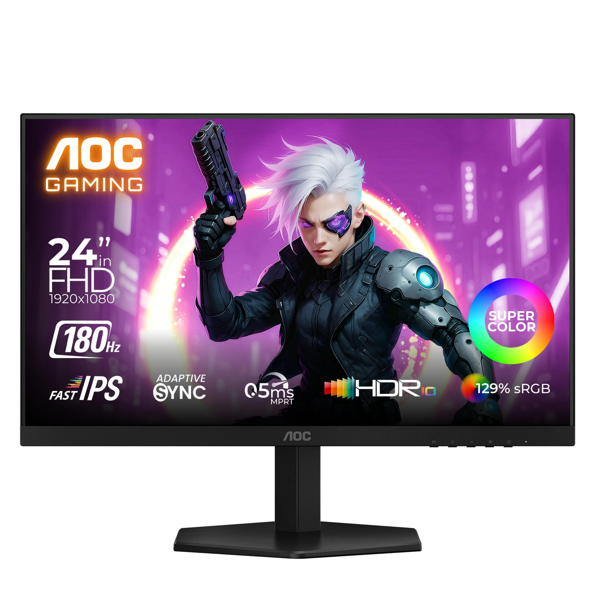AOC 24G42E Gaming Monitor 24 inch FHD Fast IPS Gaming Monitor