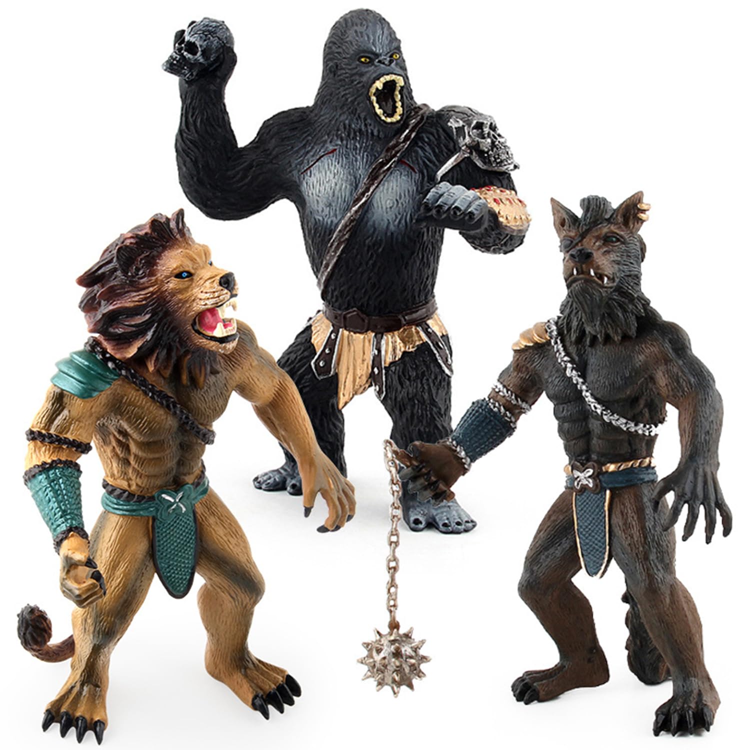 Werwolf Krieger Spielzeug, Wildtier Modellspielzeug, Mythischer Werwolf Krieger, Mythische Tiere, Handgefertigte Ornamente, Kindergeschenke
