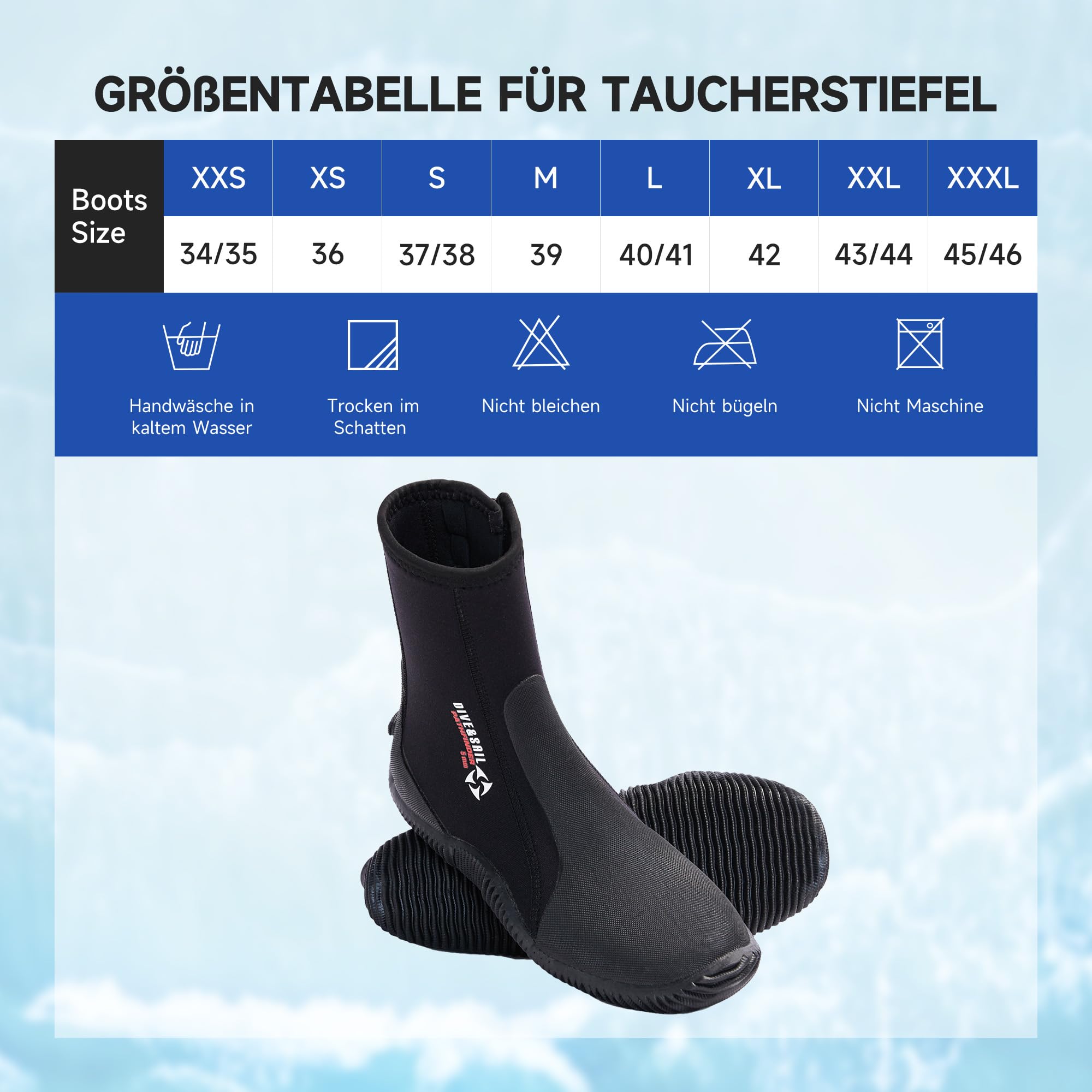 X-mAnTA Neopren Tauchstiefel 5mm Unisex Kurzer Schnitt mit Halbstarrer Gummisohle Fersen & Knöchelschutz für Gerätetauchen Surfen SUP und Canyoning