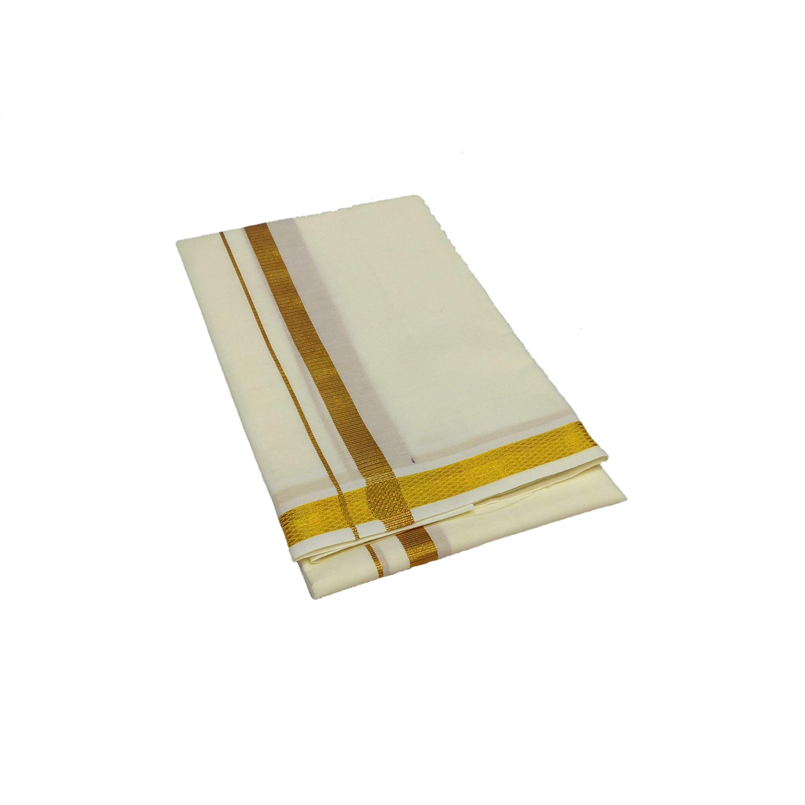 MPS COTTON COOL Cotton Men's Angavastam Towel Size:70 Inch X 37 Inch Cream-image-33