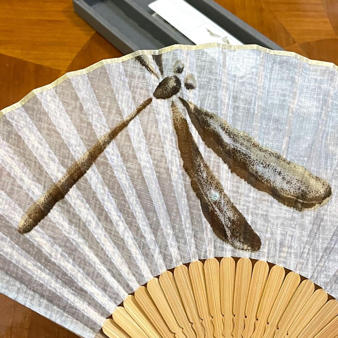 新品未使用品　扇子　京扇子調進所　舞扇堂　蜻蛉 Amazon | 京扇子 舞扇 幻想 金 9寸5分 日本製 京都 黒塗骨 両面