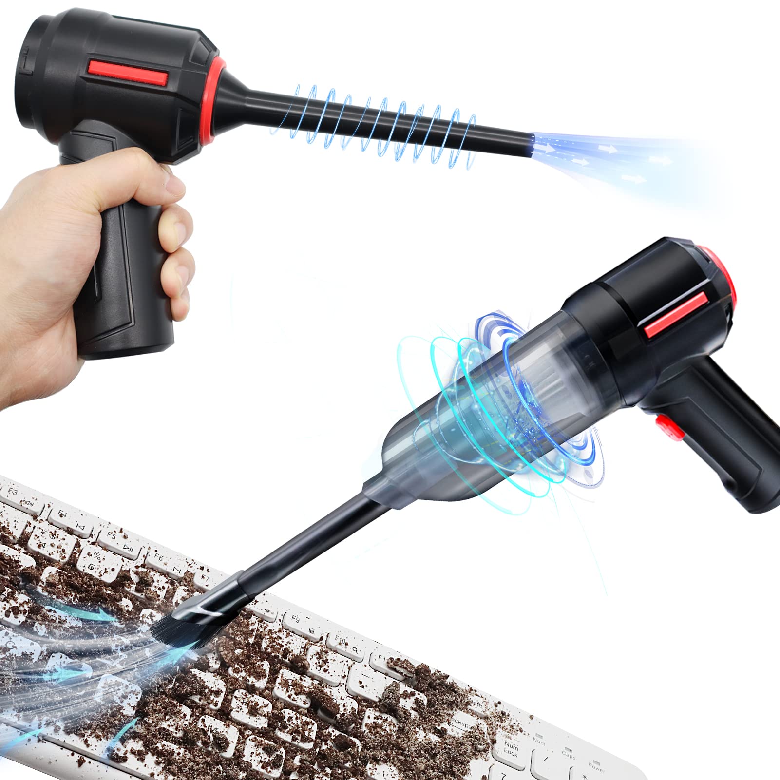 Buy 3in1 Computer Vacuum Cleaner, Compressed Air Duster Blower, Portable Handheld Cordless Car