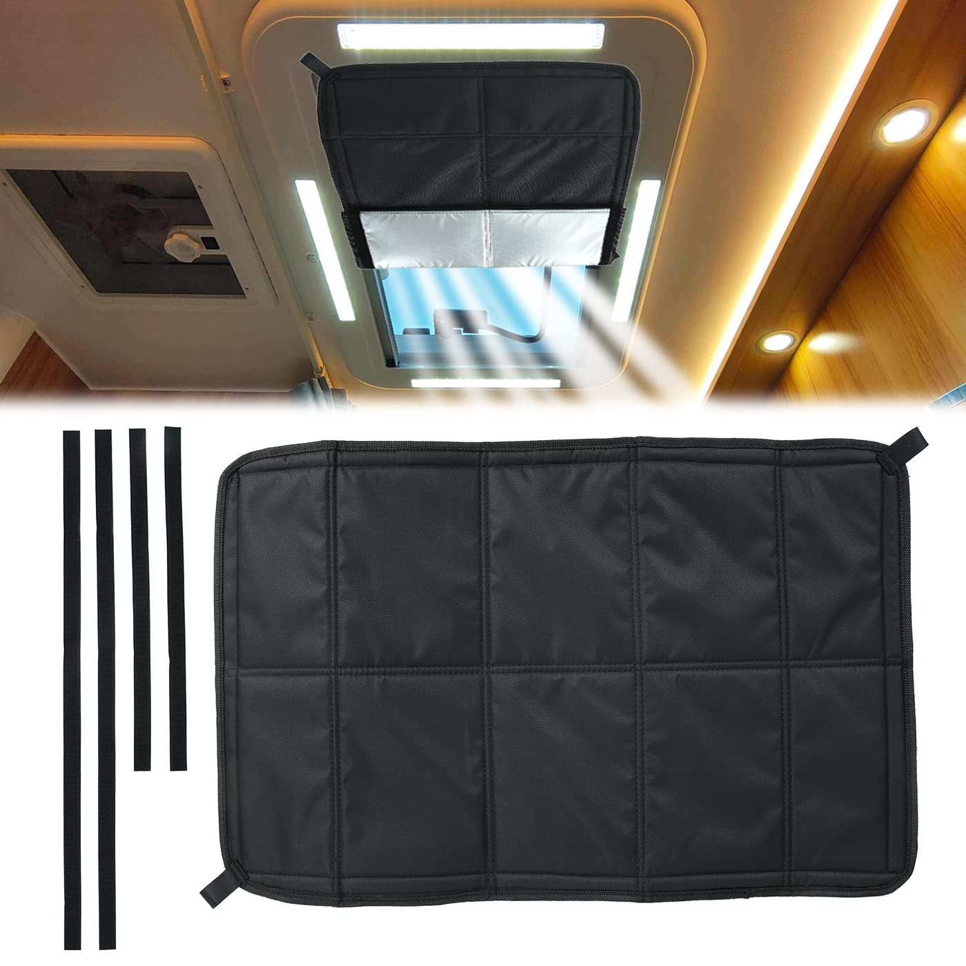 AGPtek RV Skylight Cover Shade Window Vent Sun, 60 OFF