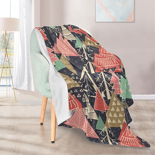 Miniatura 5 de KLL Christmas Tree Cartoon Blankets & Throws 50"x60" Warm Holiday Blanket for Couch, Picnic, Car