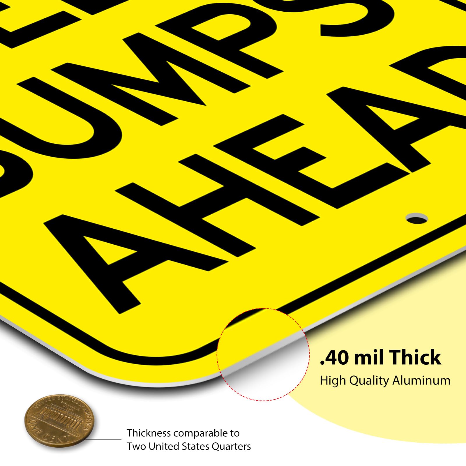 Amazon.com: Speed Bumps Ahead Sign 2 Pack, Slow Down Sign, 18 x 12