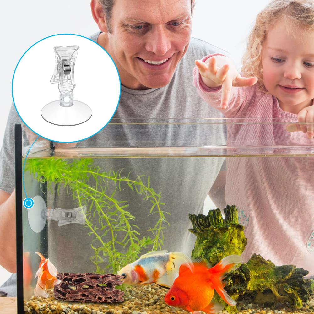 Supporto per clip con gancio a ventosa - 5 pezzi Ganci a ventosa per finestre di vetro Acquario Supporto per biglietto di parcheggio Morsetto di alimentazione Ventosa con clip Ganci Clip multifunzione