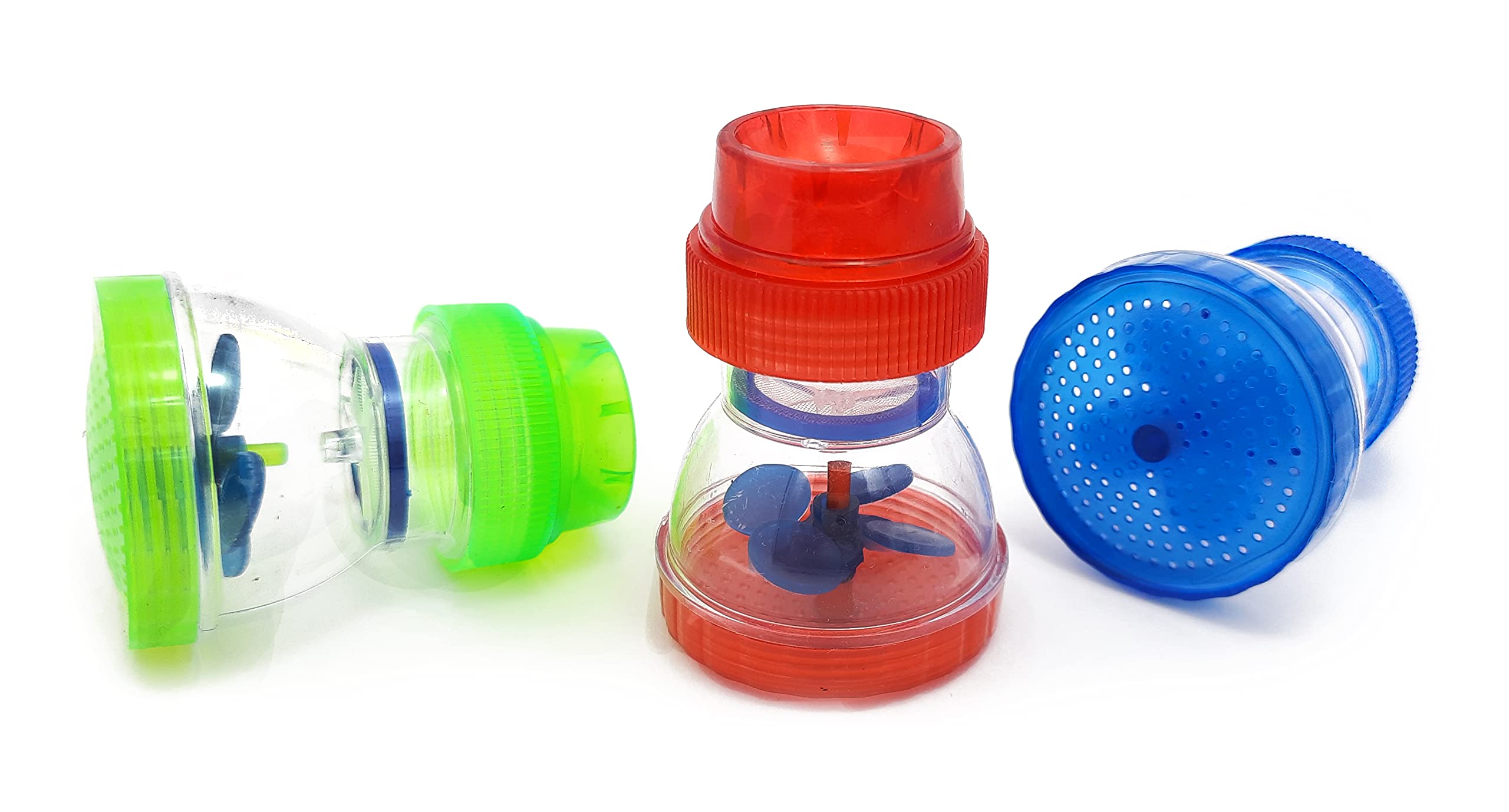 EasyBuy Kitchen and Bathroom Tap Shower Sprinkler Plastic Shower Head,Standard Size, Multicolour, Heavy Duty Filter. Best for Kitchen/Wash Basin/Garden - Pack of 3Pcs (Glossy Finish)