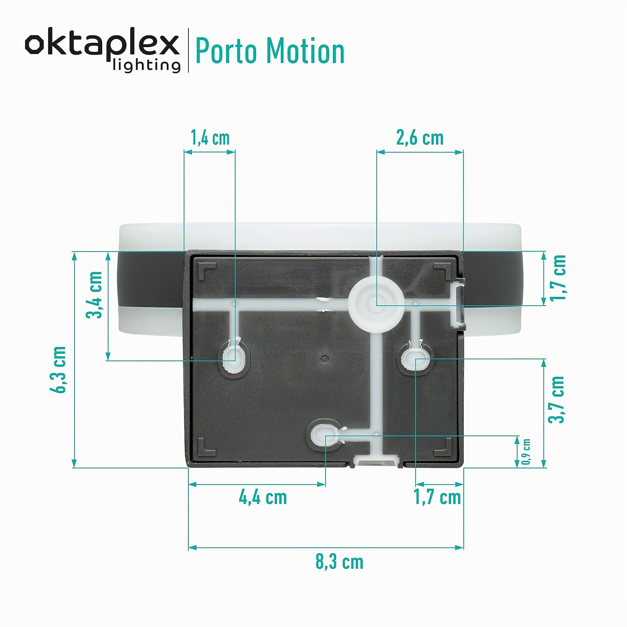 Oktaplex LED Außenlampe mit Bewegungsmelder Porto 15W IP65 | Außenleuchte anthrazit, Außenbeleuchtung Haus Außen Wand, Wandleuchte, 3000K Warmweiß
