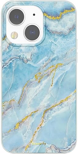 Miniatura 12 de SCORPIFY Funda para iPhone 14 [compatible con MagSafe] con diseño de mármol azul fantasía, bonita funda magnética para teléfono para mujeres, niñas