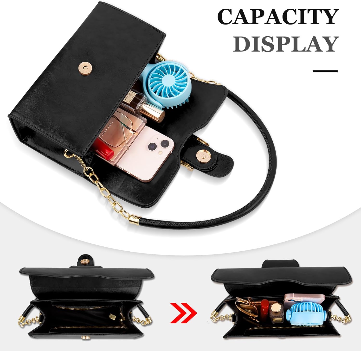 Shoulder Bag for Women, Cute Soft PU Leather Small Crossbody Purses Handbags, Trendy Underarm Bag Tote Purses for Women - Image 4