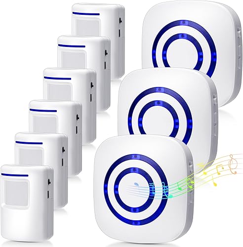 Mimorou Alarma con sensor de movimiento, alarma inalámbrica, detector de movimiento para interiores, hogar, sistema de monitor de alerta de