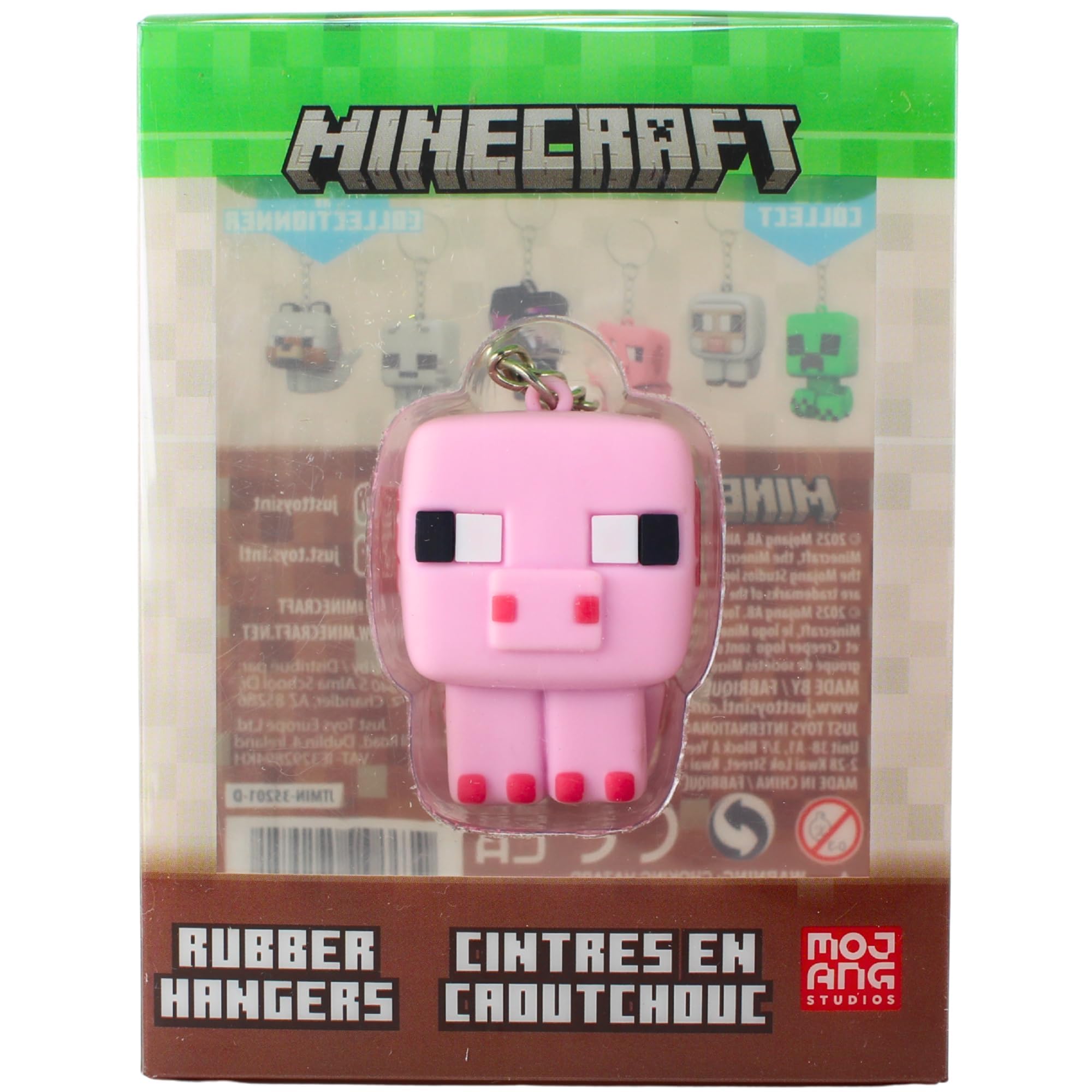 Minecraft Character Blind Bag Figures & Animals - (Rubber Keychain Pig) — image 1