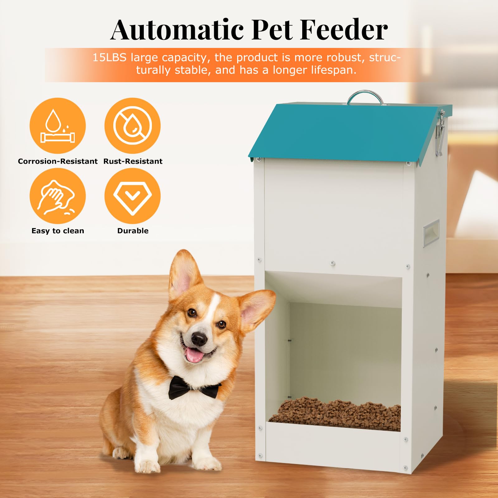 Dispensador AutomáTico De Comida para Perros 6kg Dispensador AutomáTico De Comida para Gatos, Adecuado para Cachorros, Gatos Y Cachorros