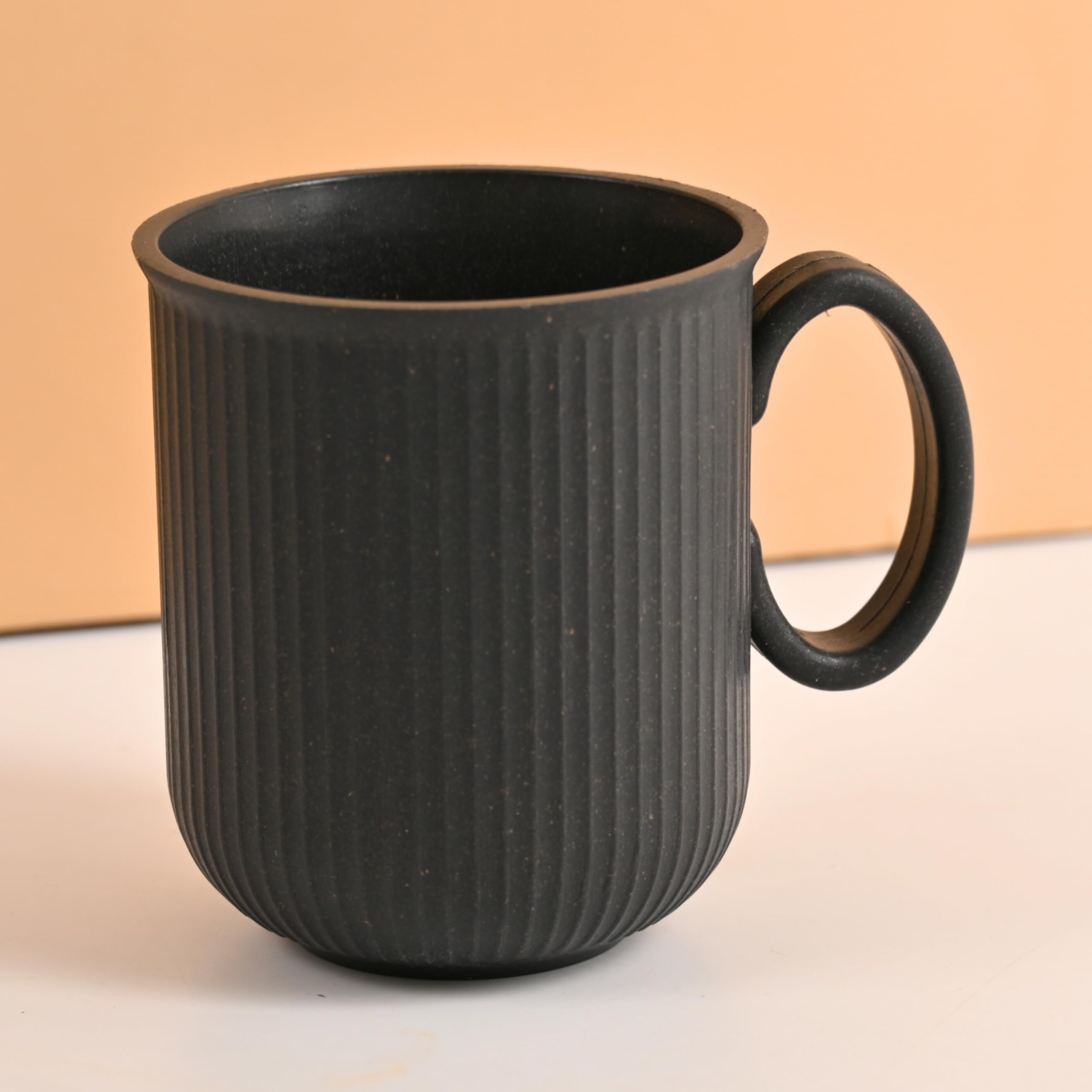 Eha Earth Friendly Statement Coffee Mug Set of 1 | 350 ml | Cups and Mugs Made with Rice Husk Biocomposite | Coffee Cup | Microwave Safe Mugs for Coffee (Reheat Only) | Mugs for Gift | Charcoal