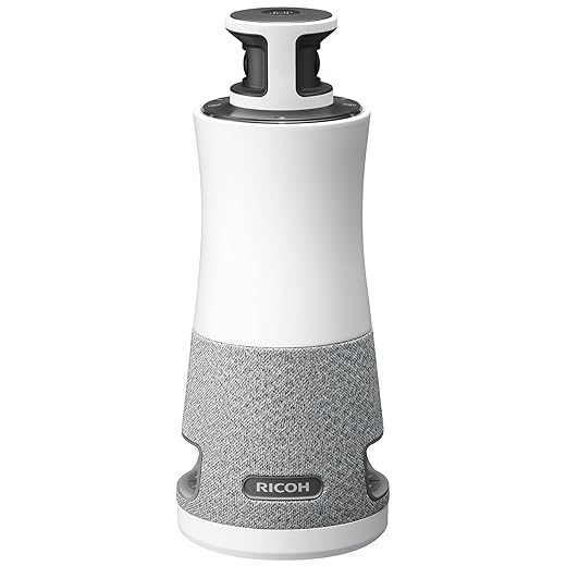 Ricoh (NEW) 360 Meeting Hub - 3-in-1, 360°, Plug-and-Play Conference Camera/Microphone/Speaker, 1920x1080, 3.6m/6m Video/Audio pickup range, 8Wx3 speakers