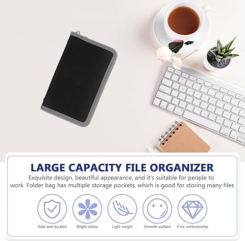 Miniatura 3 de MAGICLULU Organizador de archivos de acordeón pequeño, carpeta de archivos expandible con cremallera para cupones, facturas de recibos, tarjetas de