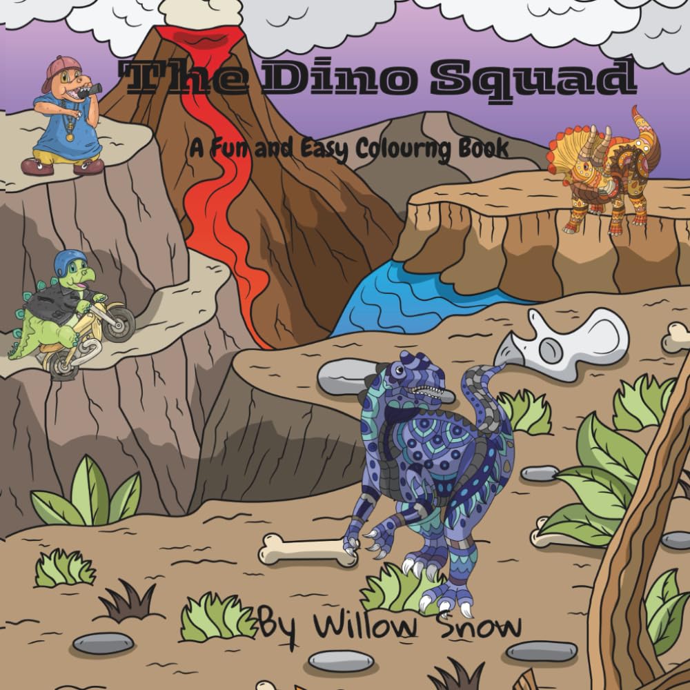 The Dino Squad: A Fun and Easy Colouring Book