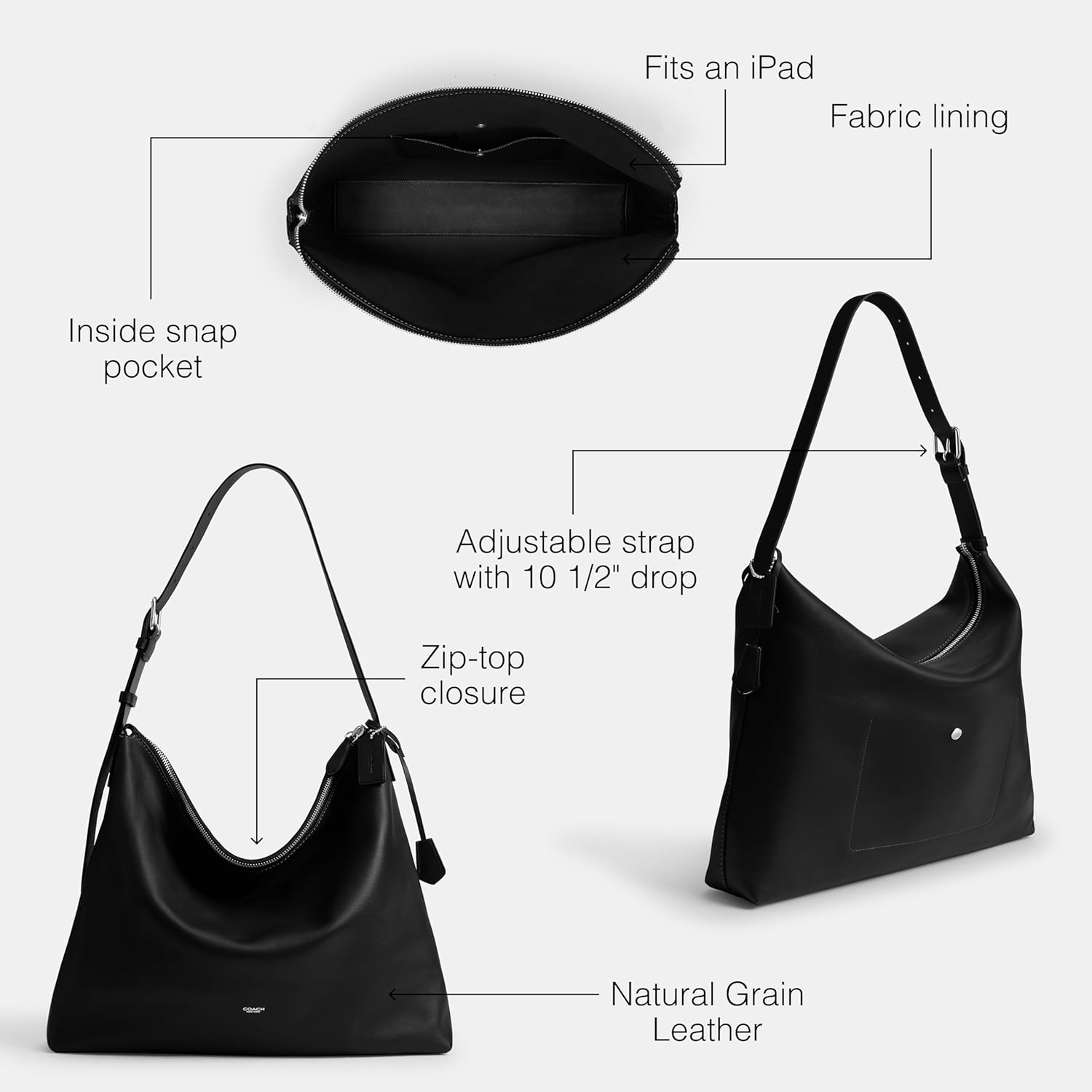 COACH mens Mott Messenger Bag - Image 3