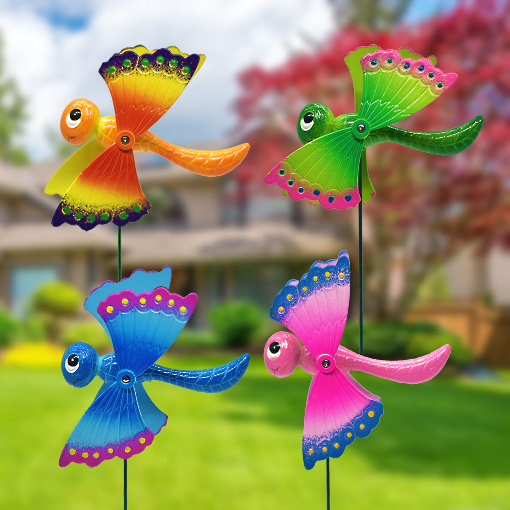 High Quality Low Cost caralin Wind Spinner Windmill Toys Garden Decoration Insect Cartoon