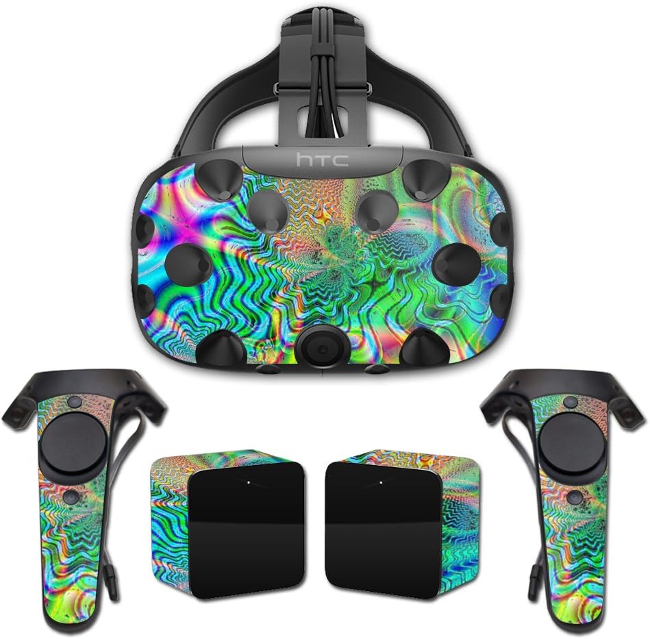 MightySkins Skin Compatible with HTC Vive Full Coverage - Psychedelic | Protective, Durable, and Unique Vinyl Decal wrap Cover | Easy to Apply, Remove, and Change Styles | Made in The USA