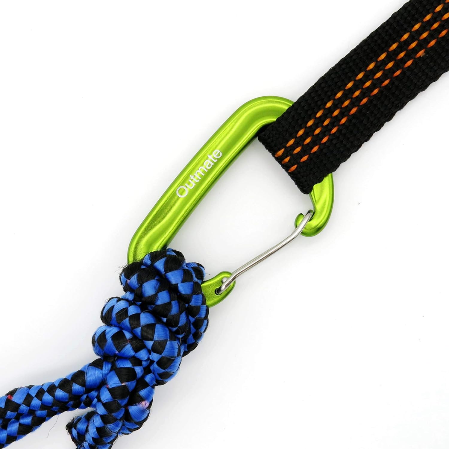 12kN 3.2"x2" Heavy-Duty Carabiner Clips - Durable, Lightweight Aluminum Alloy Carabiners for Hiking, Camping, Keychains, Dog Leashes, Hammocks & More - Image 5