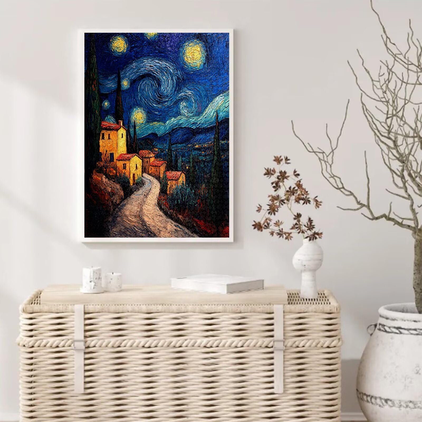 Model556 puzzle dla dorosłych, 1314 części, gwiaździste niebo, abstrakcyjny wzór, duże drewniane puzzle dla dorosłych, 75 x 50 cm, gra zręcznościowa, elementy z opakowaniem na prezent, do dekoracji