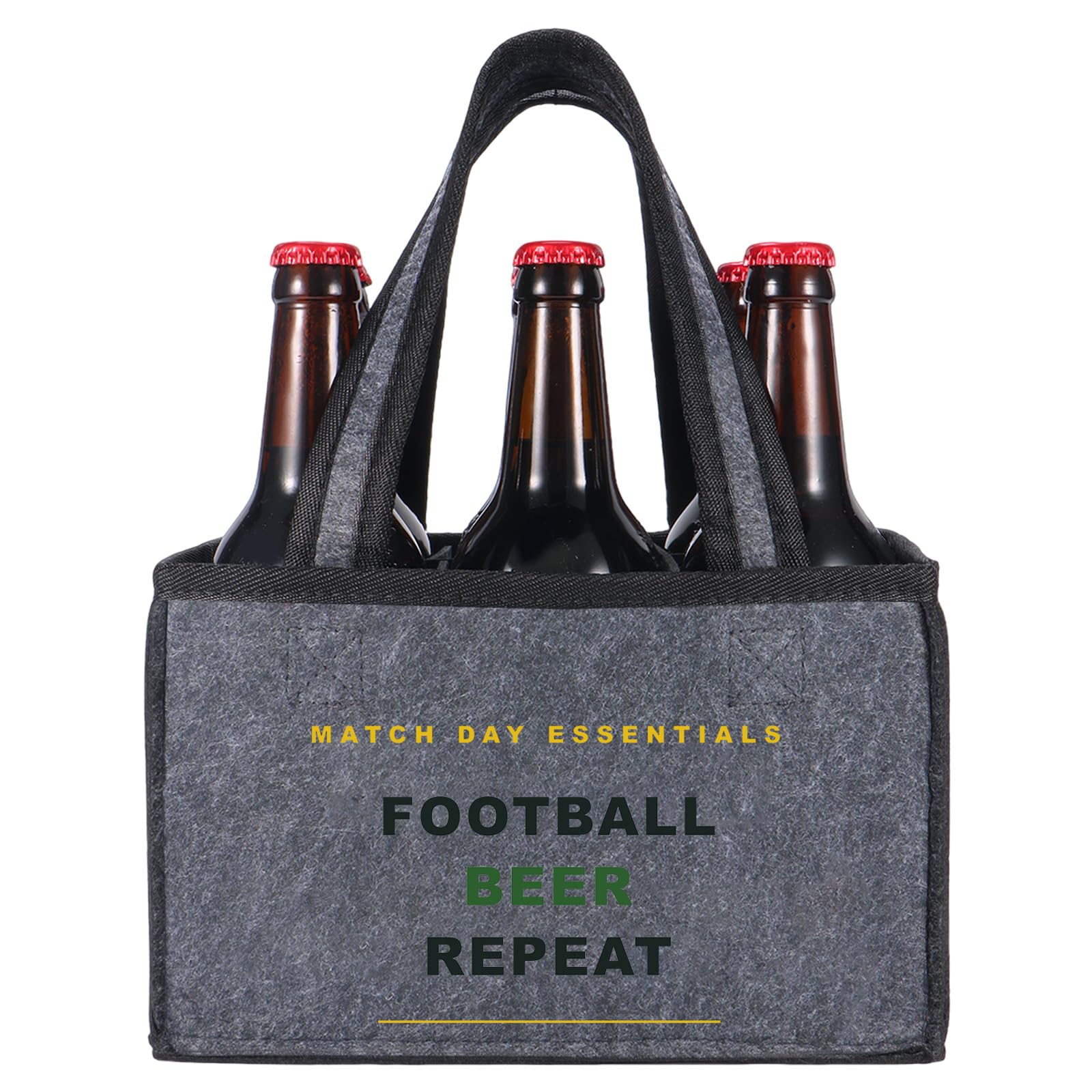 Senken Beer Carrier Bag for 6 Bottles, Football Fan Gifts for Matchday
