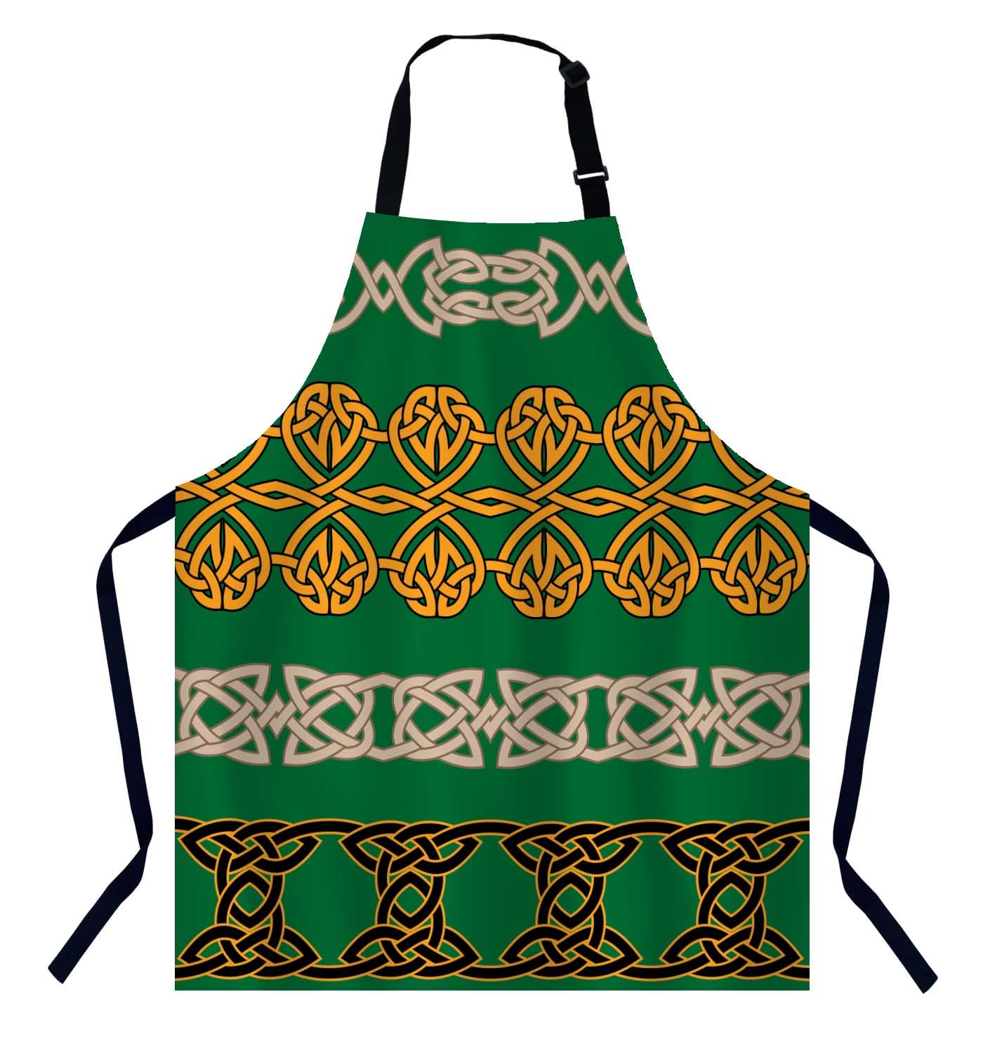 BGBDEIA Celtic Embellishments Chefs Apron, Cooking and Baking Apron for Men and Women, Kitchen Apron, Butchers Apron, BBQ & Catering Bibs