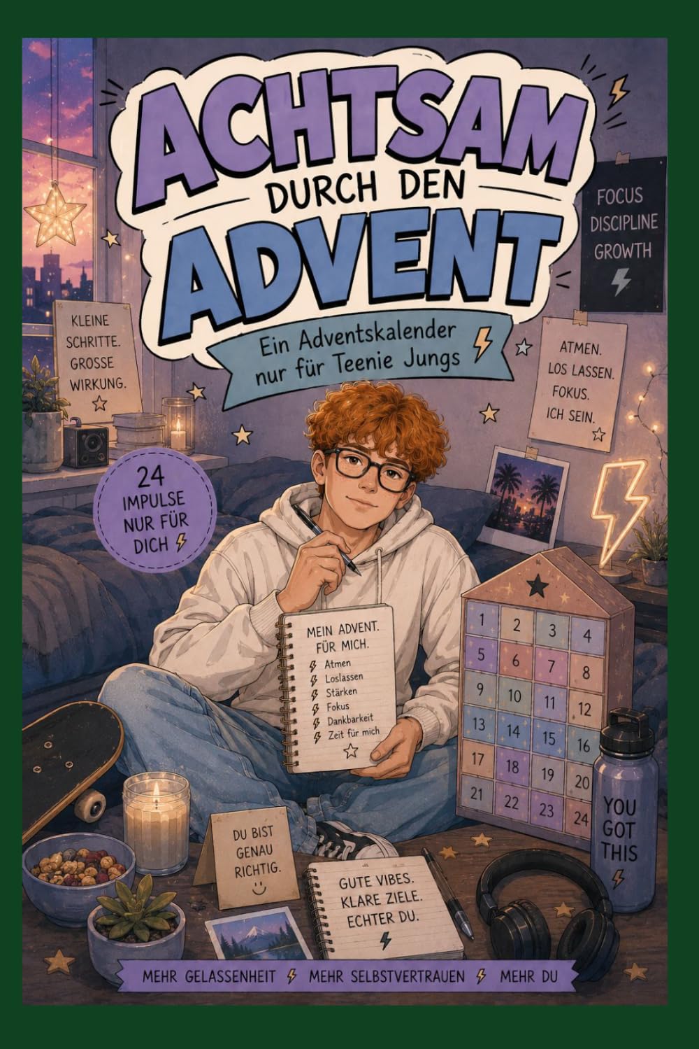 Achtsam durch den Advent - Ein Adventskalender nur für Teenie Jungs (Achtsamkeit-Adventskalender)