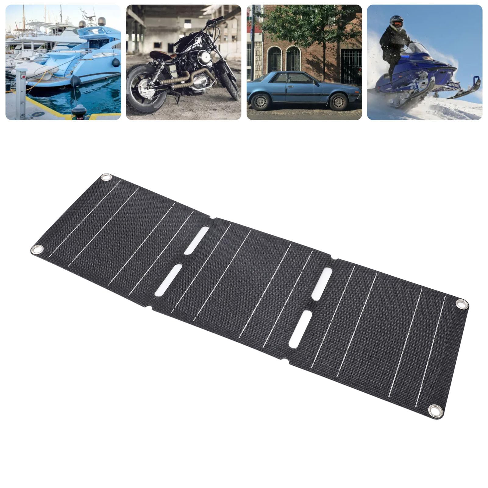 Panneau Solaire 30W, Chargeurs Solaires Portables Pliants IP68 à Haute efficacité avec Double Sortie USB pour Le Camping, la Randonnée, Les Voyages