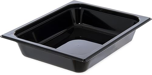 Carlisle FoodService Products 10420B03 StorPlus - Sartén para alimentos de alto calor, 2.5 pulgadas de profundidad, tamaño medio, color negro