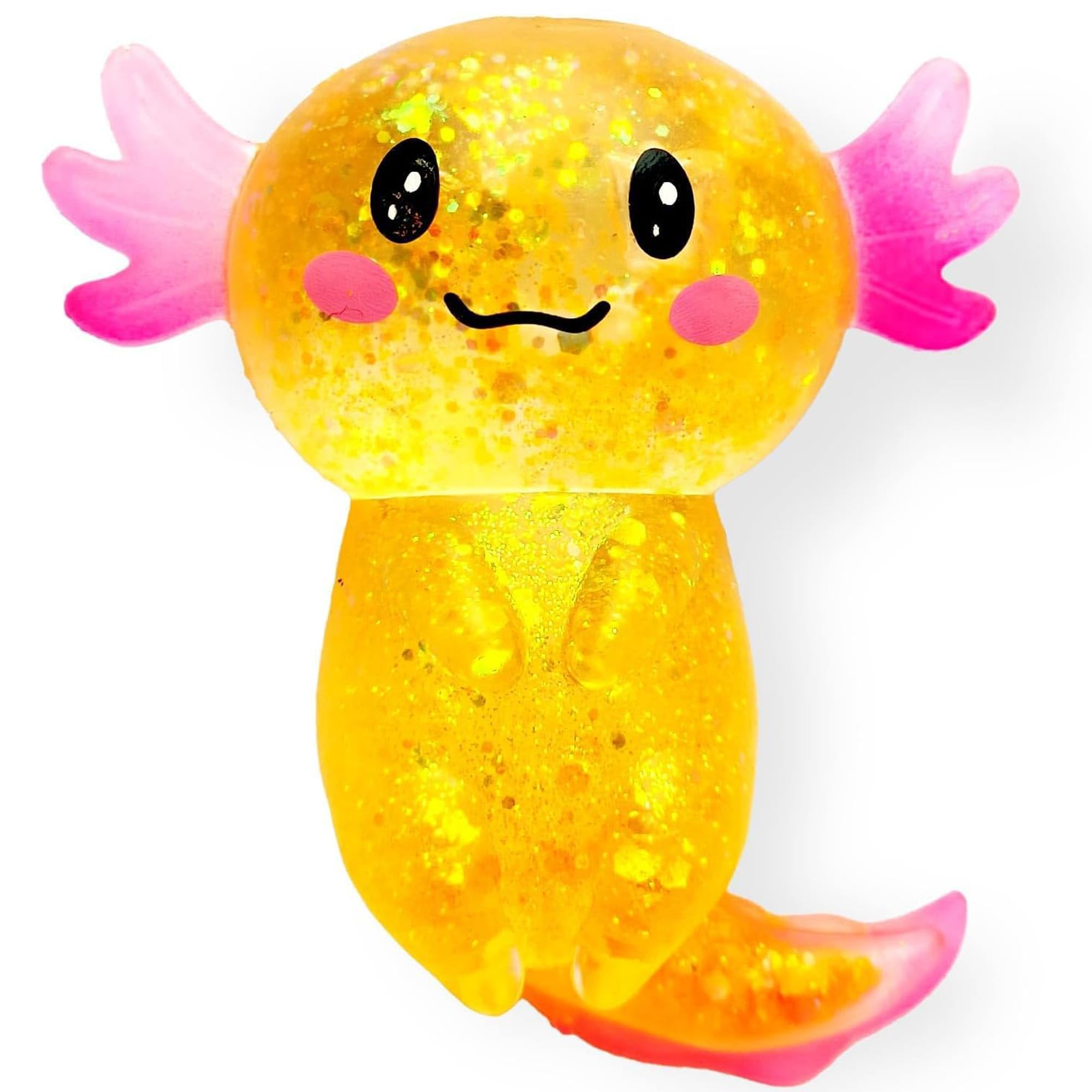 Axolotl Squishy Toy – Cute Malt Sugar Sensory Stress Ball for Kids & Adults, Soft Squeeze Fidget Toy for Anxiety Relief, Focus, and Sensory Play (A)