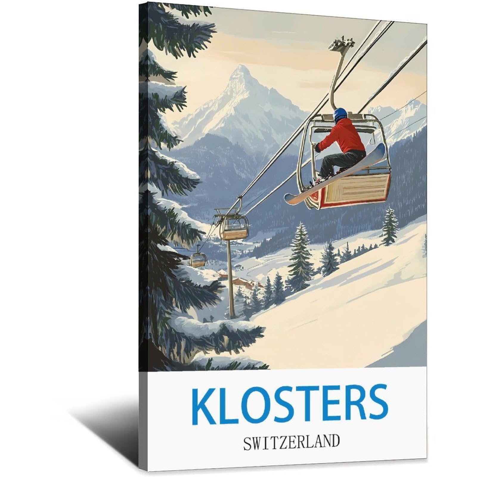 Poster Klosters impression sur toile décoration murale chalet - 6