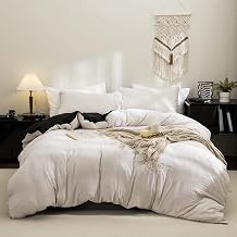 Beige Queen Duvet Cover Set Cream Black Reversible Bedding Beige and Black Patchwork Design Vintage Neutral Bedding Ultra Soft Duvet Cover Set Black and Beige