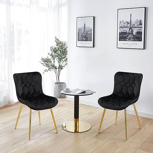 Miniatura 7 de X-VOLSPORT Juego de 4 sillas de comedor de terciopelo, sillas de comedor para cocina, comedor, silla moderna para sala de estar, dormitorio, silla