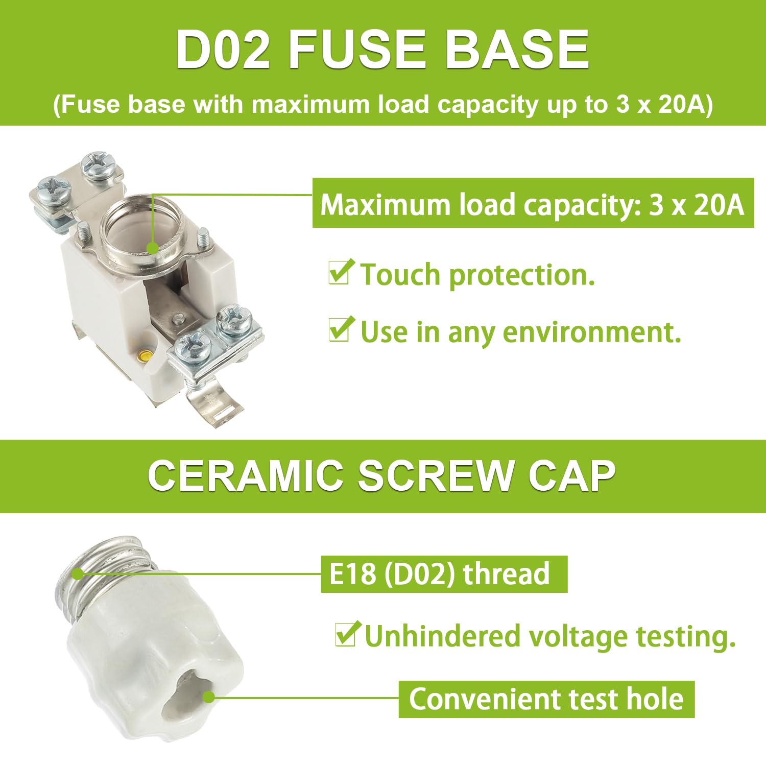 VE 5X Rapaa D-Inserto Di Fusibile D-Schmelzeinsatz II 16A 500V Sicurezze - Foto 3