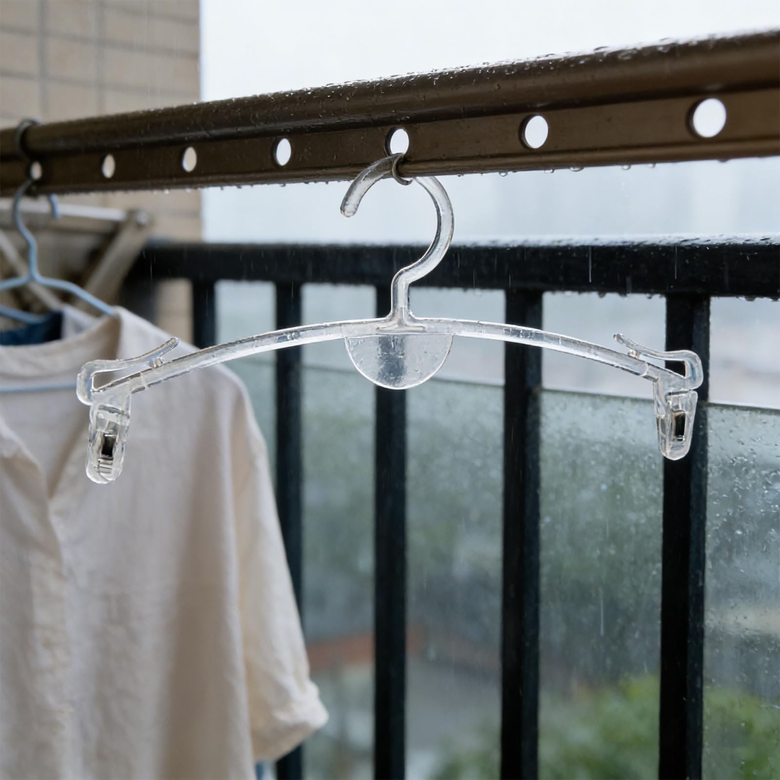 40 Perchas Transparentes para lencería con Clips: organizadores de Sujetadores - Perchas de plástico para Bikinis y Trajes de baño para armarios y Tiendas de Ropa.