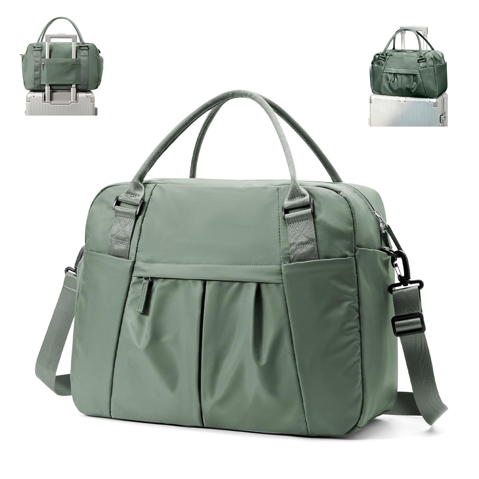 SZLX Ryanair Cabin Bag 40x30x20 Duffel Bag, Ryanair Airlines Cabin Bag 40x20x25 Underseat Foldable Travel Duffel Bag Holdall Tote Carry on Hand Luggage Overnight for Women and Men(Olive Green) — view 42