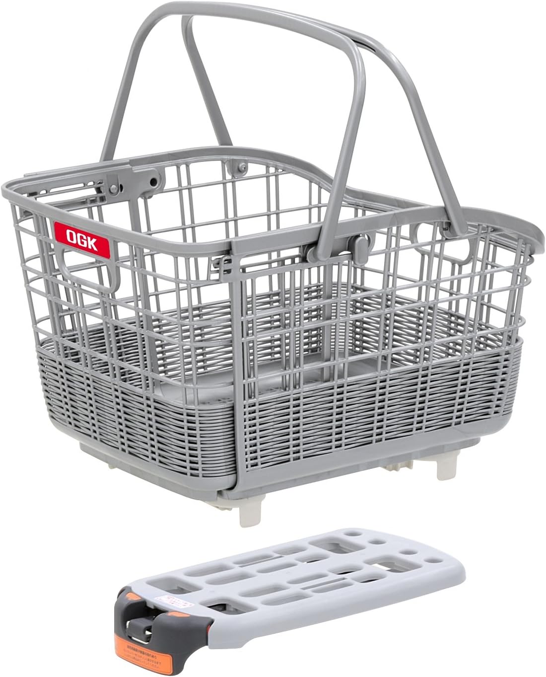 OGK Detachable Bike Rear Basket (Silver) Everything Else